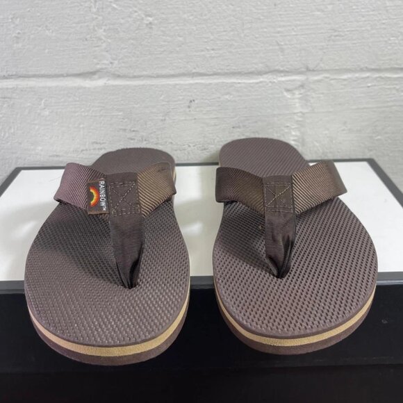 Rainbow Brown Sandals Thong Flip Flop Slip On Men's Size 9 - Picture 1 of 7